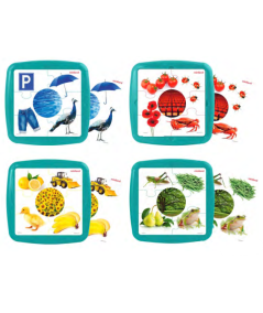 Puzzles Los colores - Set de 4