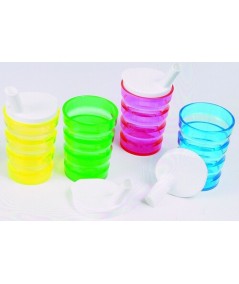 Set de 4 tazas ISO neon